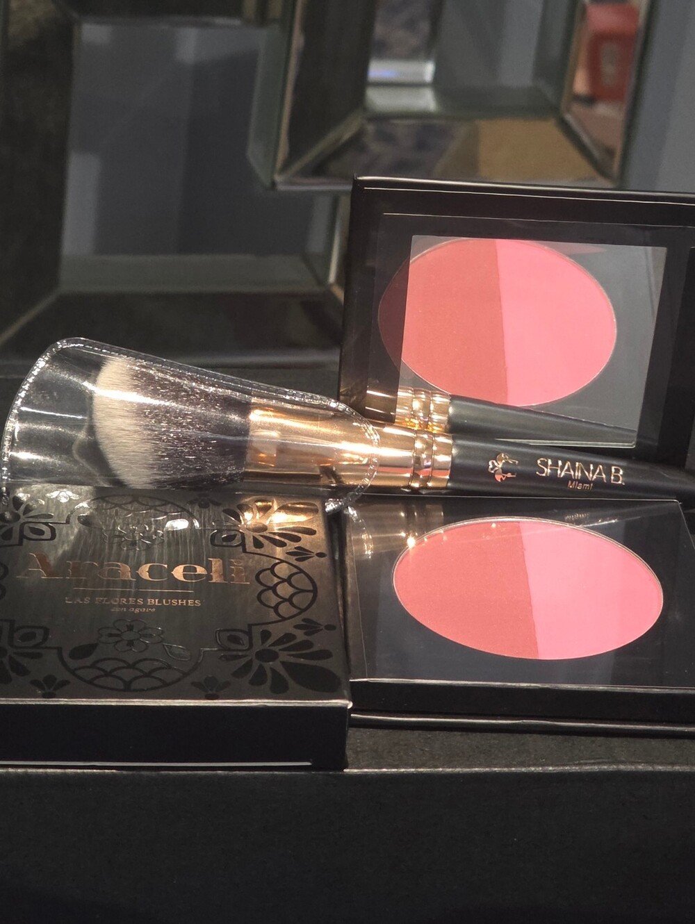 Araceli Beauty Blush Duo (Primrose & Petunia) + Shainab Miami Brush Bundle NIB